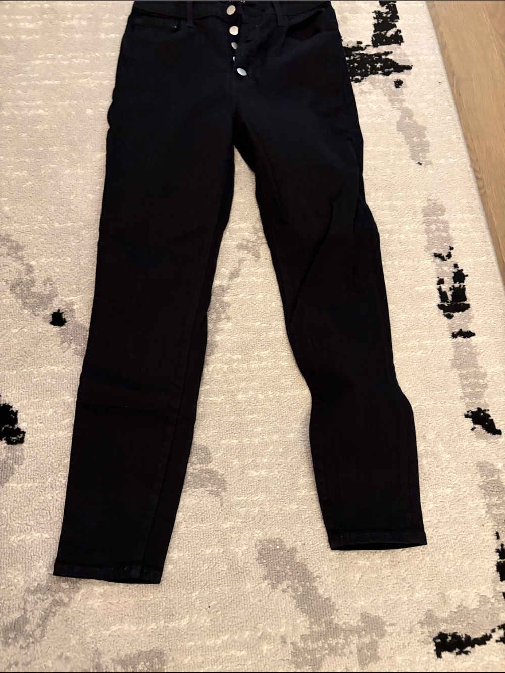J Brand Black Skinny Jeans with Button Fly